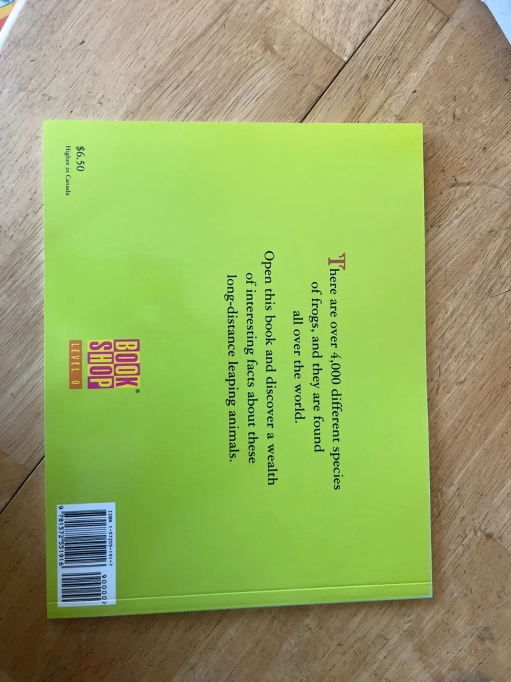 Frogs Book – Lime Green Cover
